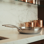 Premium Uncoated Stainless Steel Frying Pan
