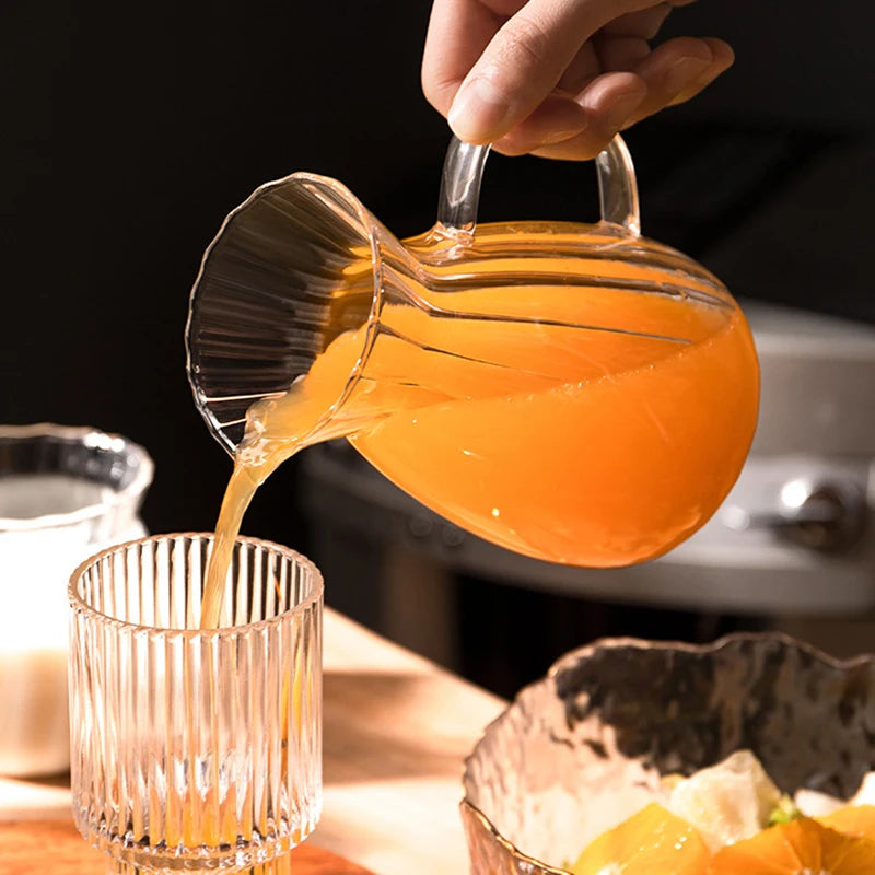 Glass Tea Pitcher with Handle