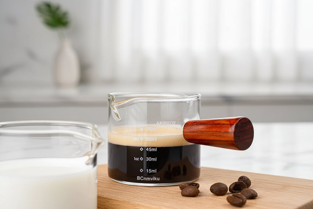 Glass Measuring Cup with Wood Handle