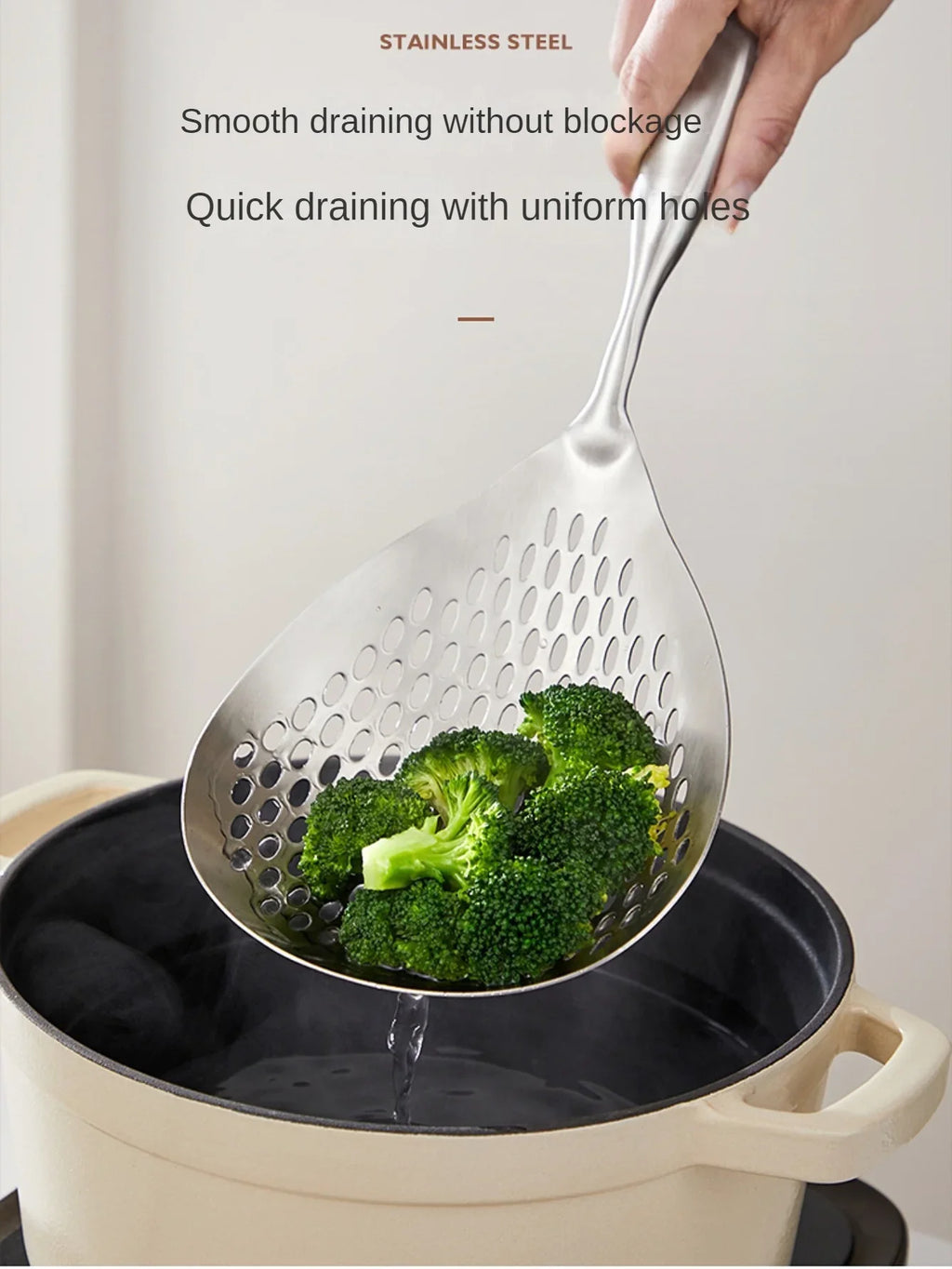 Premium Stainless Steel Skimmer Spoon