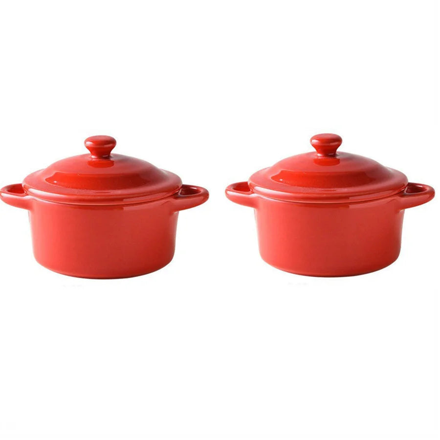 Mini Ceramic Oven-Safe Bowl with Handles
