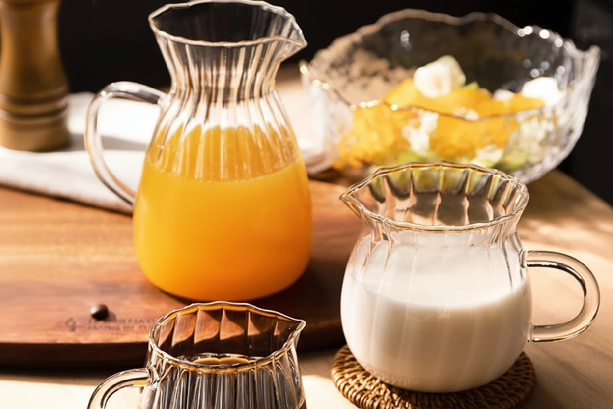 Glass Tea Pitcher with Handle