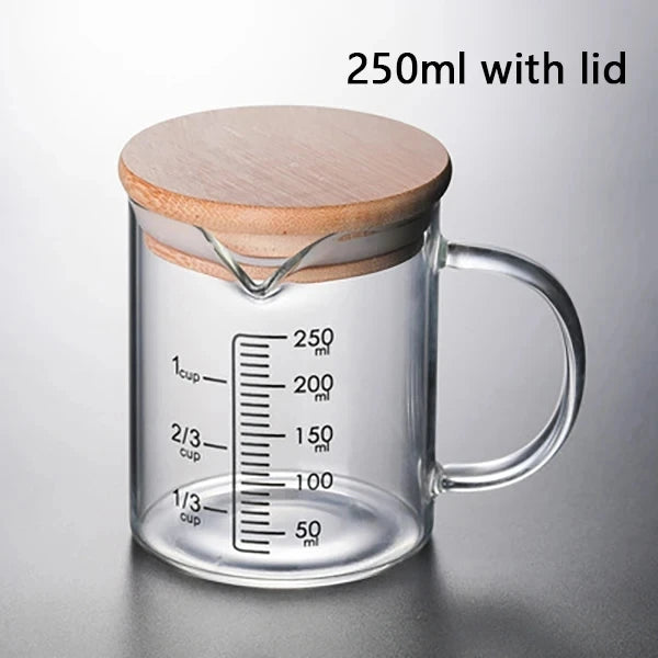 Glass Measuring Cups with Lid - Multiple Sizes