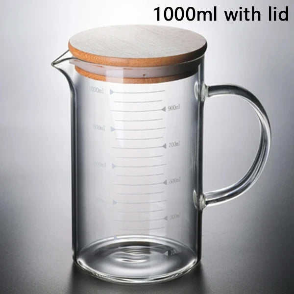Glass Measuring Cups with Lid - Multiple Sizes