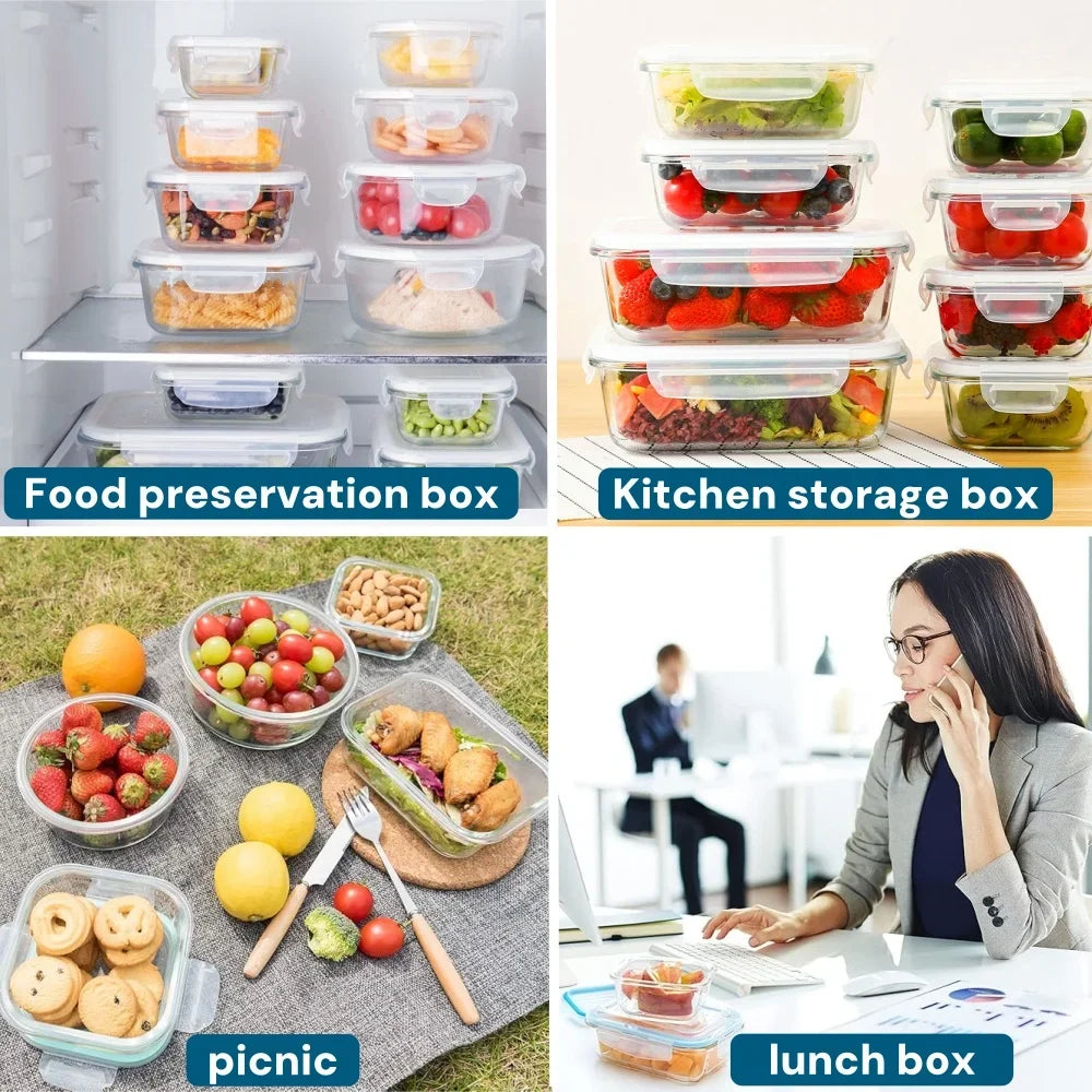 Glass Food Storage Containers with Lids