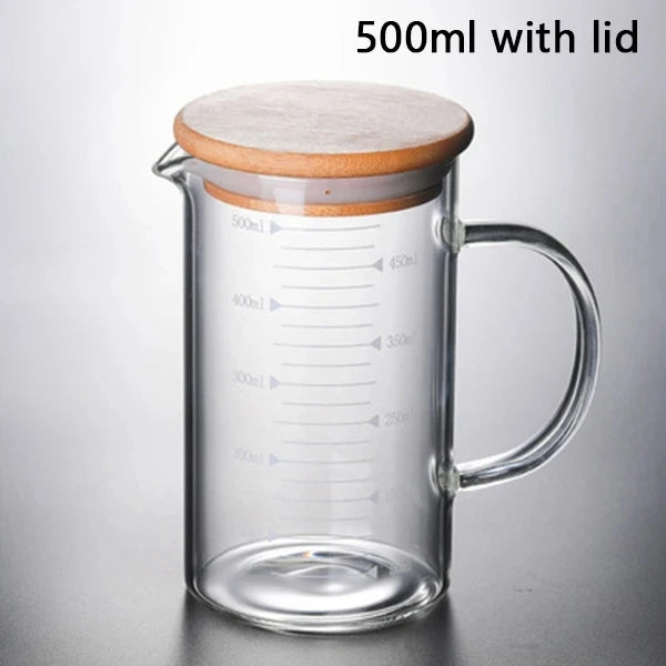 Glass Measuring Cups with Lid - Multiple Sizes