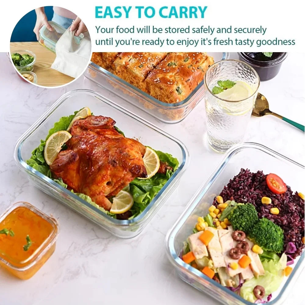 Glass Food Storage Containers with Lids
