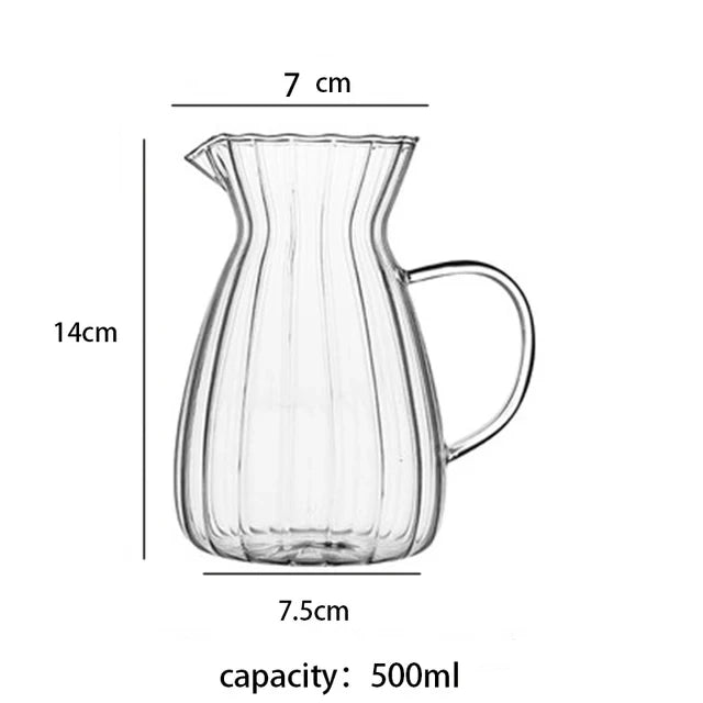 Glass Tea Pitcher with Handle