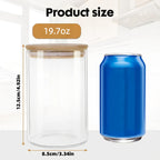 Glass Storage Jars with Bamboo Lids Set