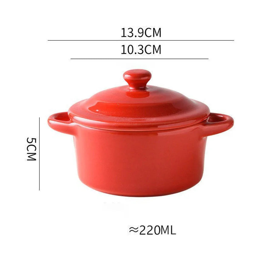 Mini Ceramic Oven-Safe Bowl with Handles