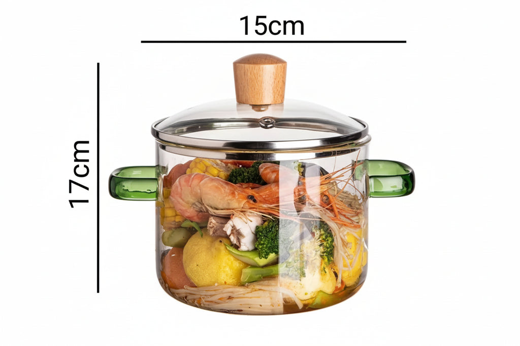 Glass Soup Pot with Double Handles