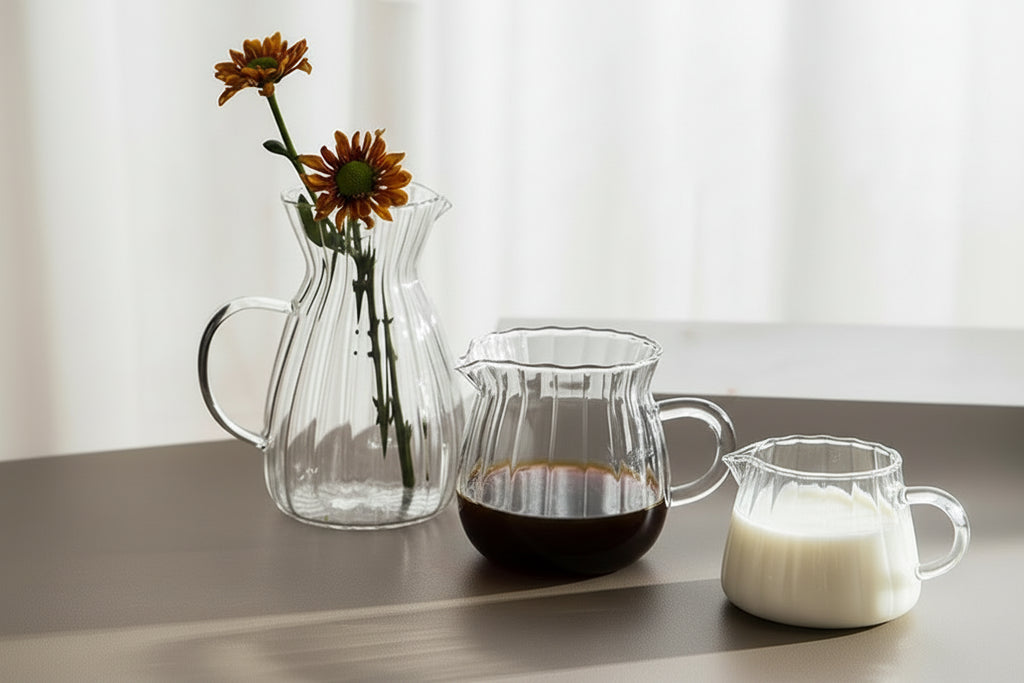 Glass Tea Pitcher with Handle