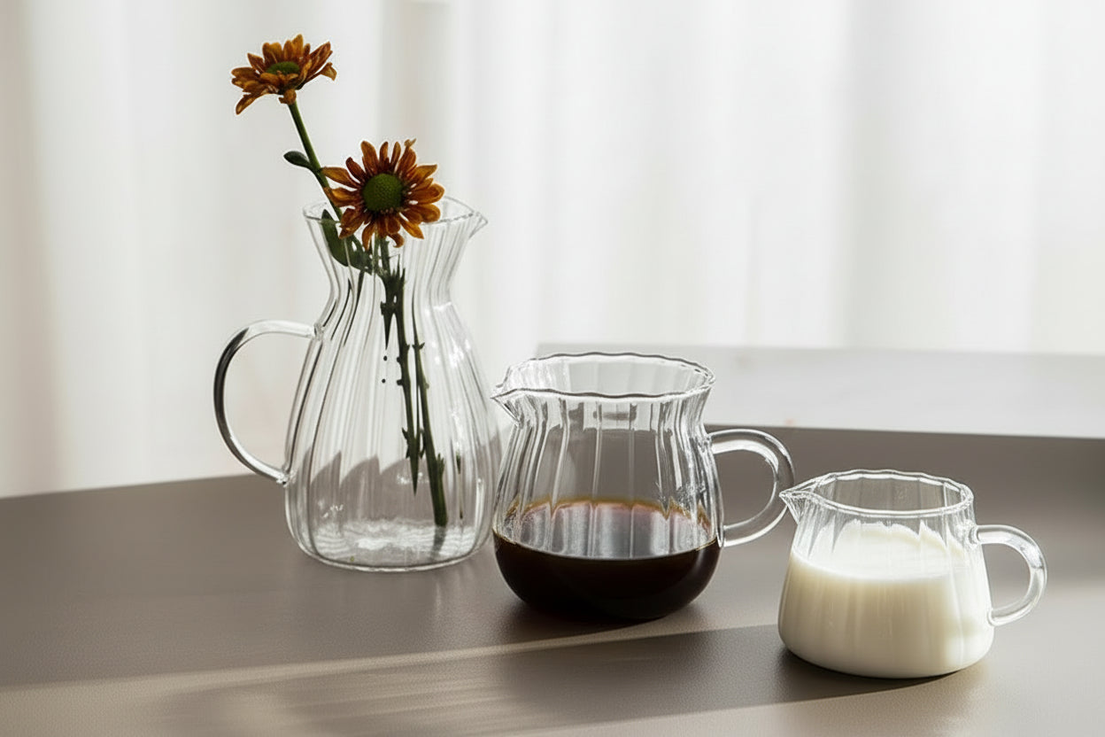 Glass Tea Pitcher with Handle