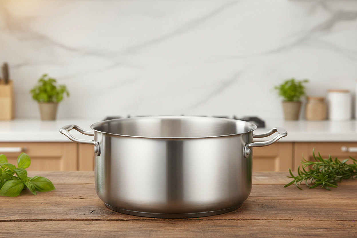 Stainless Steel Hot Pot with Glass Lid