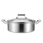 Stainless Steel Hot Pot with Glass Lid