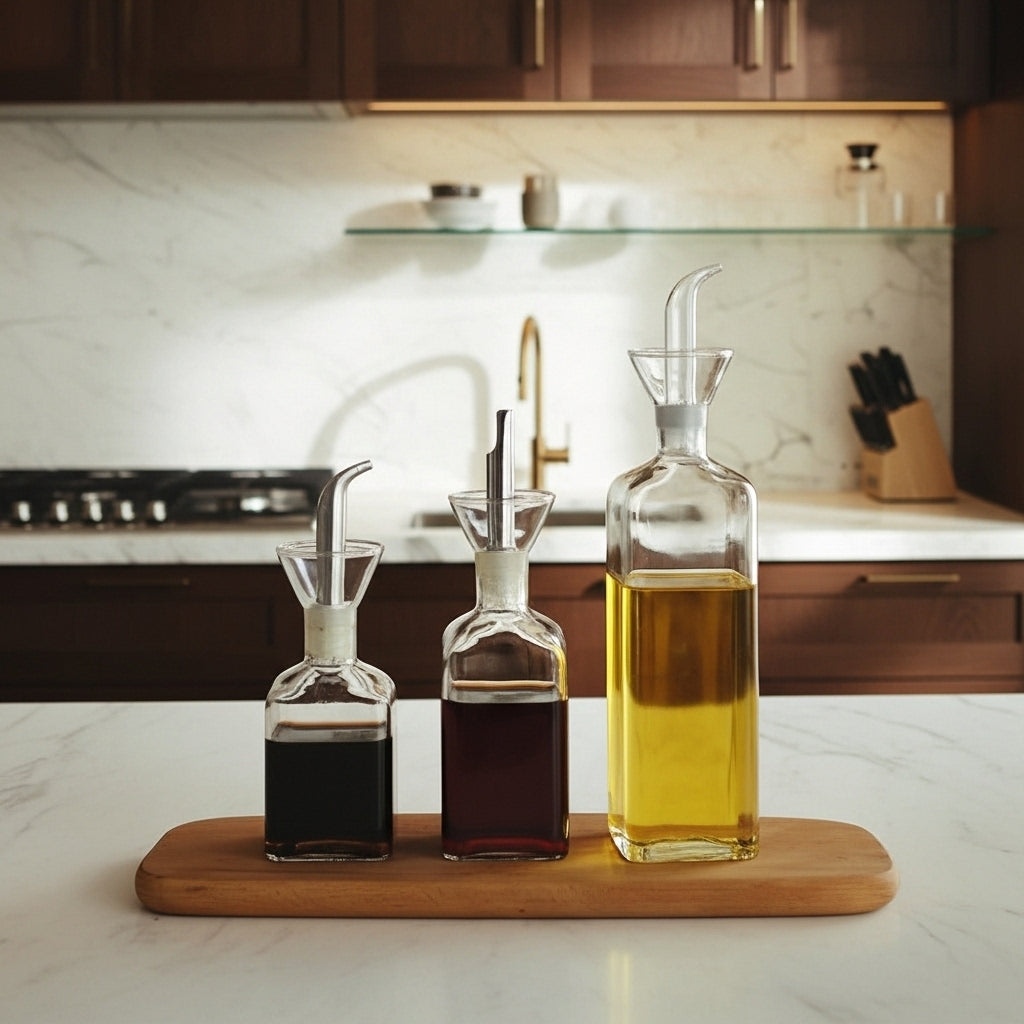 Glass Oil and Vinegar Dispenser