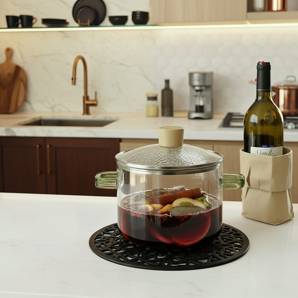 Glass Soup Pot with Double Handles