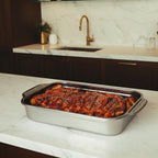 Stainless Steel Baking Pan Set with Lids - 4 Piece