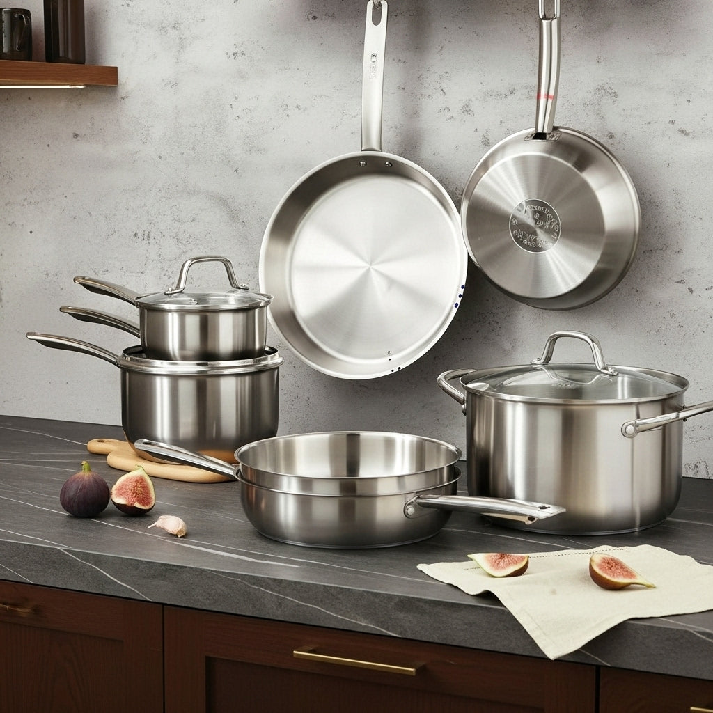 10-Piece Stainless Steel Cookware Set