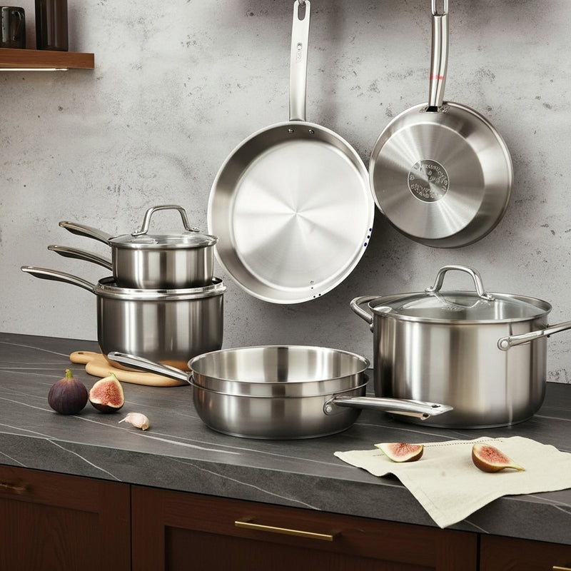 10-Piece Stainless Steel Cookware Set