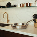Premium Uncoated Stainless Steel Frying Pan