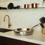 Premium Uncoated Stainless Steel Frying Pan
